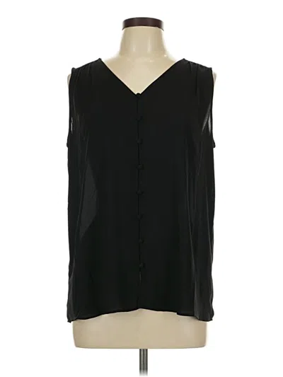 Pre-owned T Tahari Sleeveless Blouse In Black