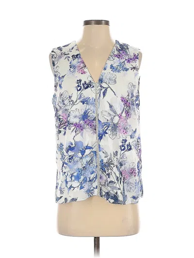 Pre-owned T Tahari Sleeveless Blouse In Blue