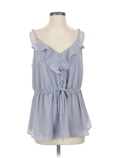 Pre-owned T Tahari Sleeveless Blouse In Blue