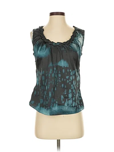 Pre-owned T Tahari Sleeveless Blouse In Blue