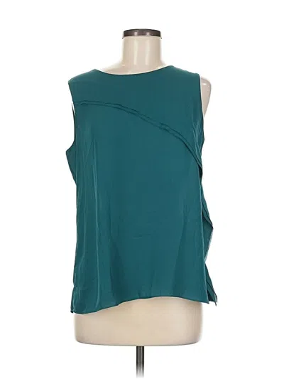 Pre-owned T Tahari Sleeveless Blouse In Blue