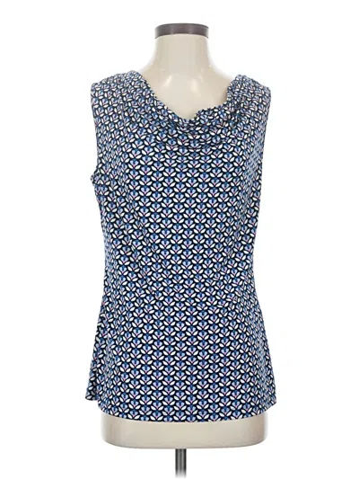 Pre-owned T Tahari Sleeveless Blouse In Blue