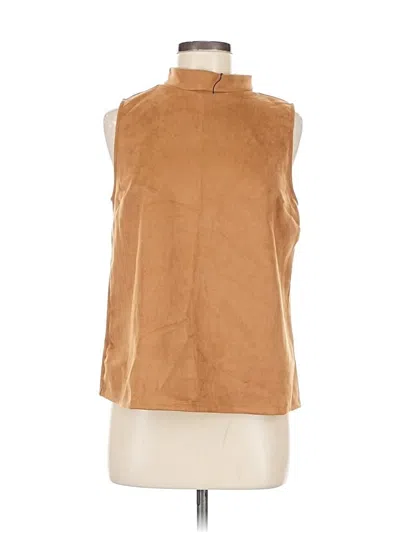 Pre-owned T Tahari Sleeveless Blouse In Brown