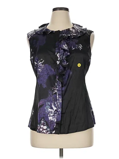 Pre-owned T Tahari Sleeveless Blouse In Purple