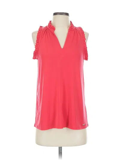 Pre-owned T Tahari Sleeveless Blouse In Red