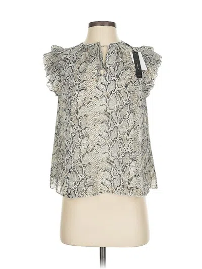 Pre-owned T Tahari Sleeveless Blouse In Silver