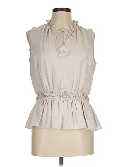 Pre-owned T Tahari Sleeveless Blouse In Tan
