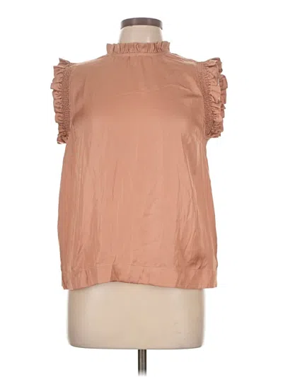 Pre-owned T Tahari Sleeveless Blouse In Tan