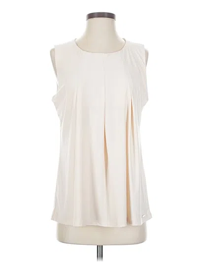 Pre-owned T Tahari Sleeveless Blouse In White