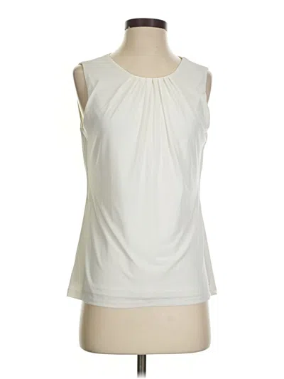 Pre-owned T Tahari Sleeveless Blouse In White