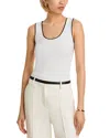 T Tahari Sleeveless Scoop Neck Whipstitch Sweater
