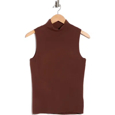 T Tahari Sleeveless Sweater In Chocolate