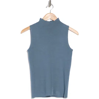 T Tahari Sleeveless Sweater In Dusty Teal