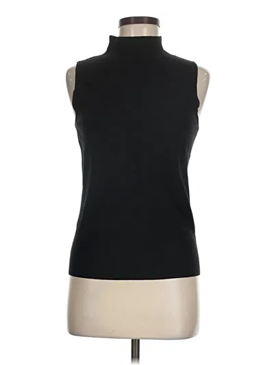 Pre-owned T Tahari Sleeveless Top Black High Neck Tops