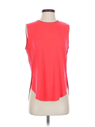 Pre-owned T Tahari Sleeveless Top Red One Shoulder Neckline Tops