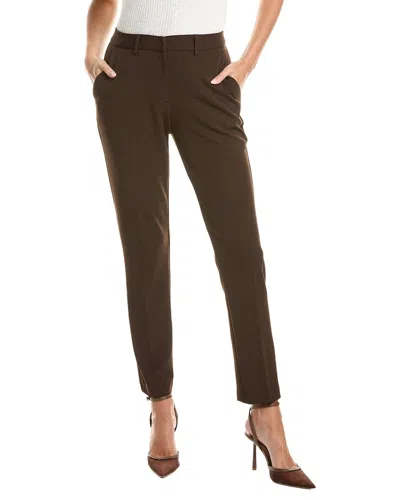 T Tahari Slim Leg Ankle Pant In Brown