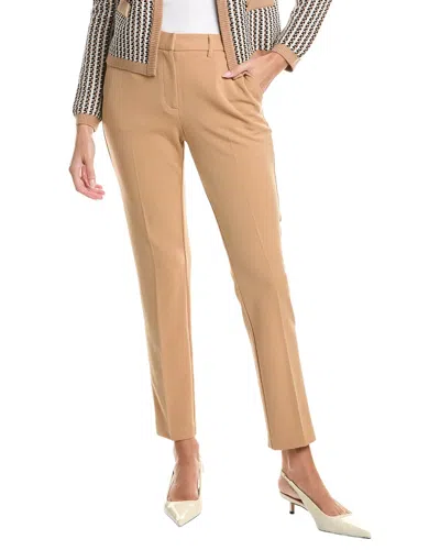 T Tahari Slim Leg Ankle Pant In Brown