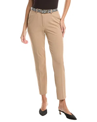 T Tahari Slim Leg Ankle Pant In Brown