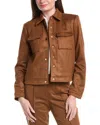 T Tahari Snap Front Jacket In Brown