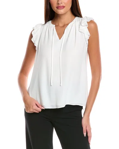 T TAHARI T TAHARI SOLID WOVEN BLOUSE