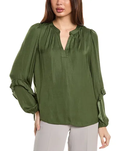 T TAHARI T TAHARI SPLIT NECK BLOUSE