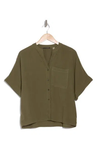 T Tahari Split Neck Shirt