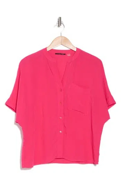 T Tahari Split Neck Shirt