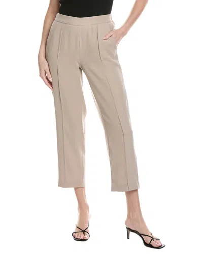 T Tahari Straight Crop Pant In Brown