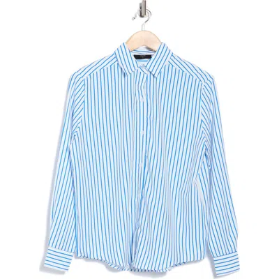T Tahari Stripe Long Sleeve Button-up Shirt In Multi