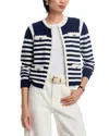 T Tahari Stripe Jacket In Evening Navy/white Star