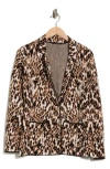T Tahari Sweater Jacket In Animal Print
