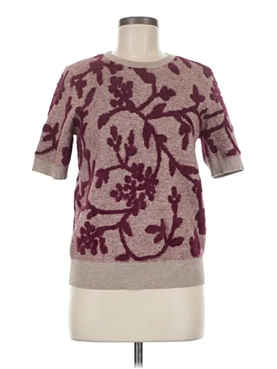 Pre-owned T Tahari Sweater Vest In Burgundy