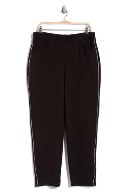 T Tahari Tapered Leg Pull-on Pants In Black