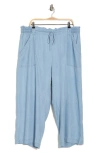 T Tahari Tencel® Crop Wide Leg Pants In Light Blue Wash