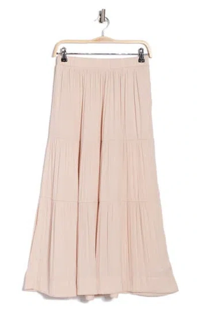 T Tahari Textured Tiered Skirt In Neutral