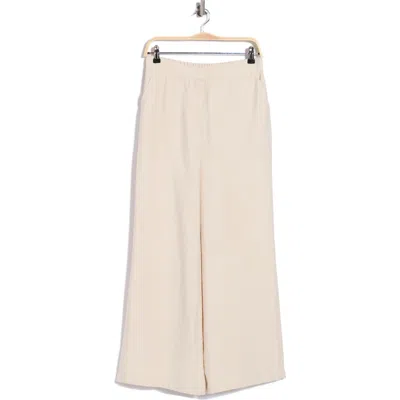 T Tahari Textured Wide Leg Pants In Brown