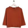 T Tahari Three Quarter Boxy Sweater In Wild Honey