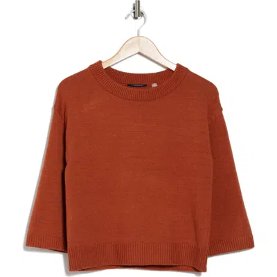 T Tahari Three Quarter Boxy Sweater In Wild Honey