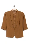 T Tahari Three-quarter Sleeve Blazer In Brown