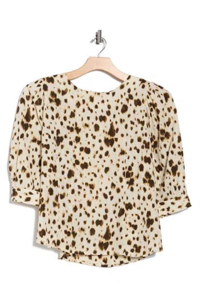 T Tahari Three Quarter Sleeve Top In Multi