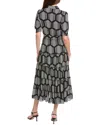 T Tahari Tiered Maxi Dress In Black