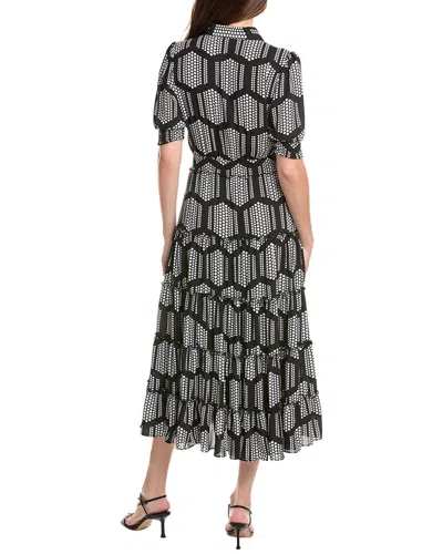 T Tahari Tiered Maxi Dress In Black
