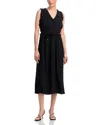 T Tahari Tiered Pleated Dress In Black