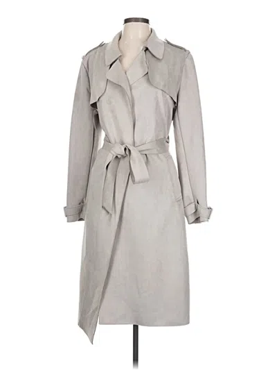 Pre-owned T Tahari Trenchcoat In Gray