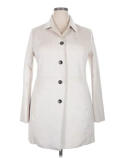 Pre-owned T Tahari Trenchcoat In Ivory