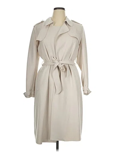 Pre-owned T Tahari Trenchcoat In Ivory