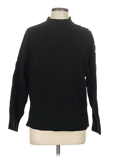 Pre-owned T Tahari Turtleneck Sweater In Black