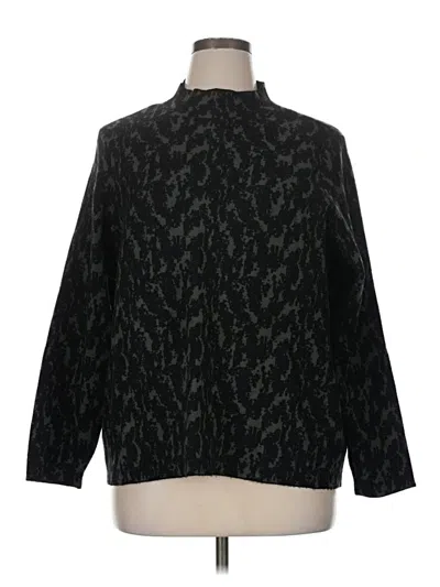 Pre-owned T Tahari Turtleneck Sweater In Black