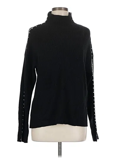 Pre-owned T Tahari Turtleneck Sweater In Black