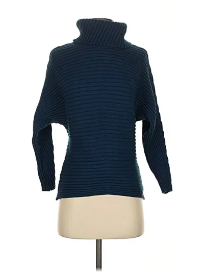 Pre-owned T Tahari Turtleneck Sweater In Blue